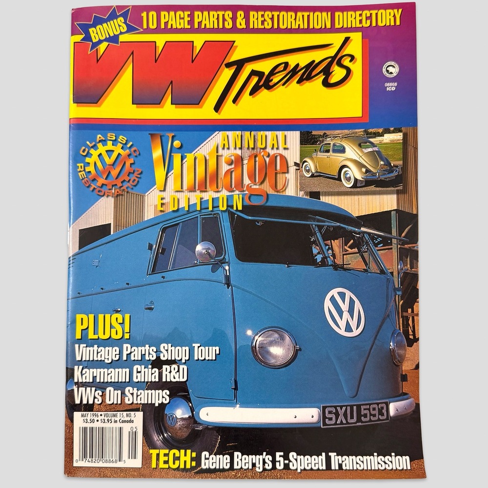 VW Trends Magazine May 1996 Annual Vintage Edition 1956 Panel Van 1949 Beetle